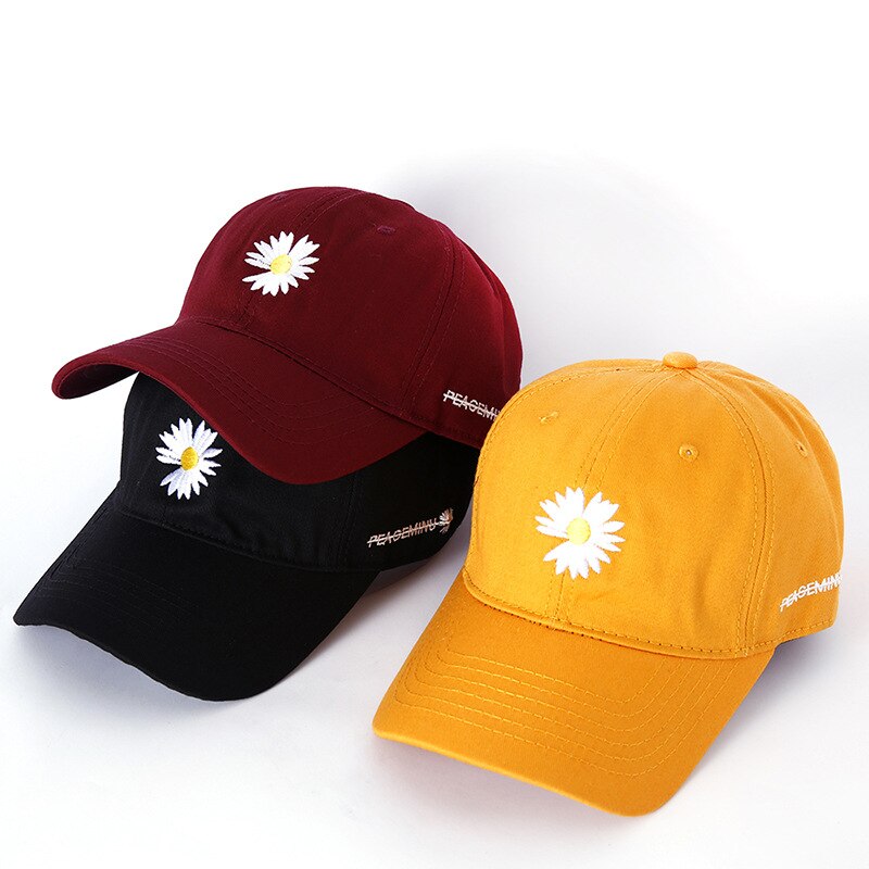 Doitbest 2020 Little Daisies Baseball Cap Hat For Women Men Spring Summer Embroidery Outdoor Lady Girls Sports Caps Snapback