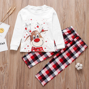 Christmas Family Matching Pajamas Set Deer Adult Kid