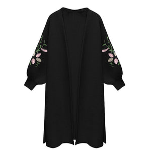 2020 New Style for Autumn and Winter Women's Knitted Cardigan Women's Loose Long Embroidered Sweater Women sweaters