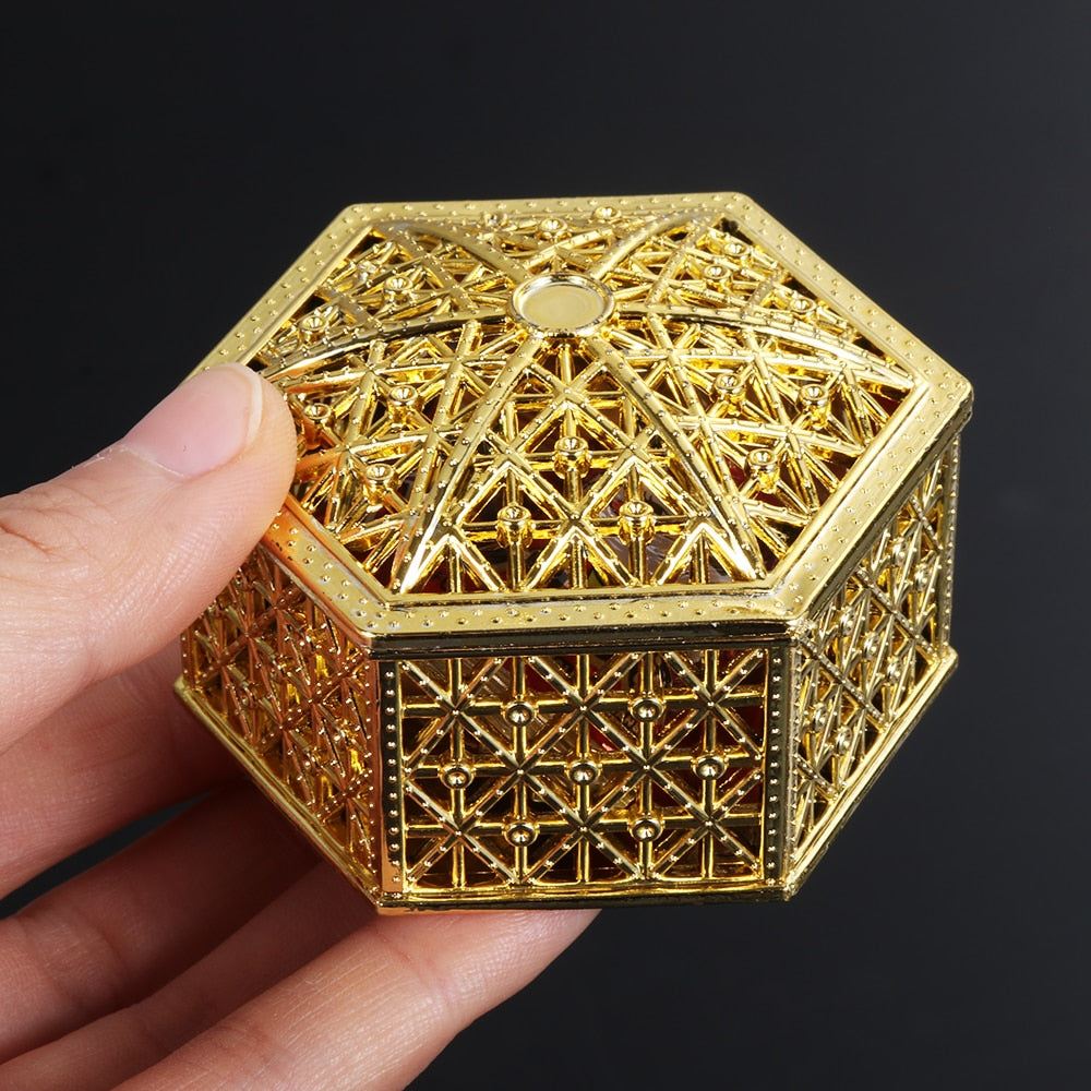 Plastic Hollow Gold Foil Cake Candy Box Wedding