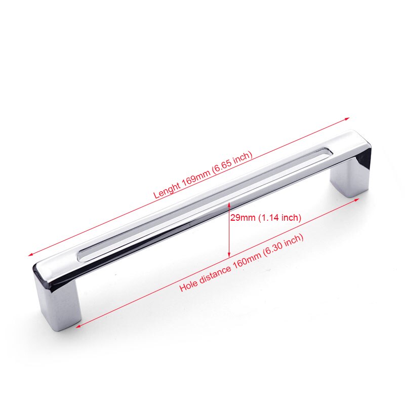 Furniture Handles Chrome Kitchen Cabinet handles Knobs Cupboard Wardrobe Pulls Modern Funiture Door Handles Drawer Button Handle