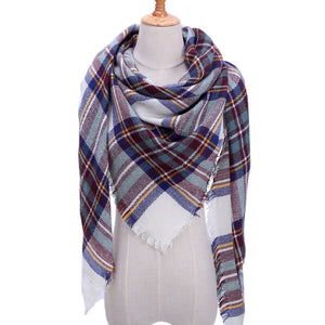 Designer 2020 knitted spring winter women scarf plaid warm cashmere scarves shawls luxury brand neck bandana pashmina lady wrap