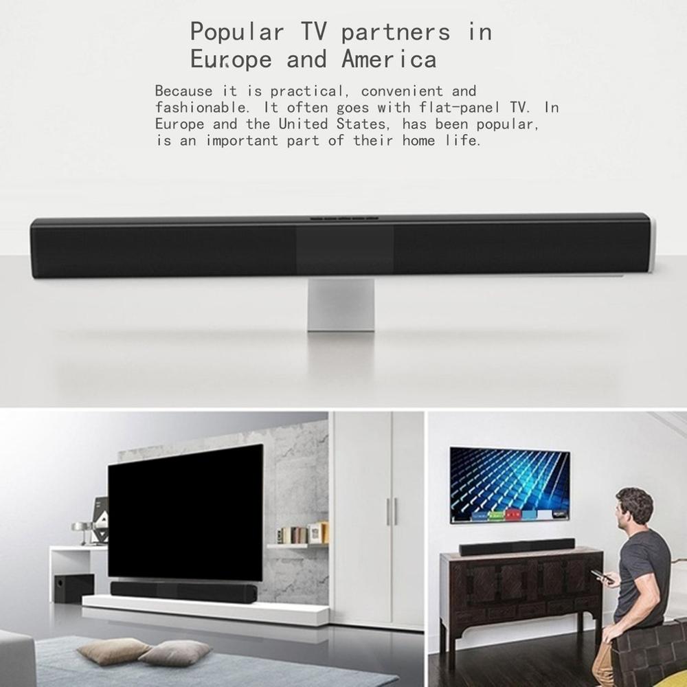 Sound Bar Speaker Bluetooth 3.0 Wireless Music Speaker EDR Home Theater Audio With Aux TF Card Microphone Stereo Speaker