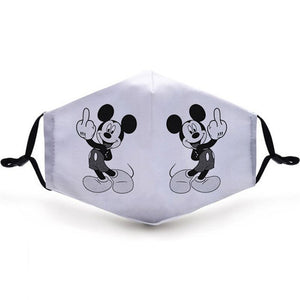 Disney Mickey Mouse Mask Children Adult Face Mouth Mask Washable Dust Mask Pm 2.5 Filter Mask Cartoon Cotton Mask