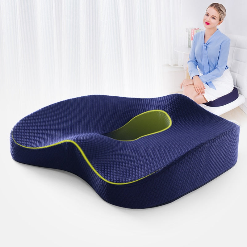 Memory Foam Seat Cushion Orthopedic Pillow Coccyx Office Chair Cushion Support Waist Back Cushion Car Seat Hip massage Pad Sets