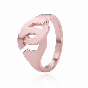 Moonmory Fashion 925 Sterling Silver Handcuff Ring White Paper Clip Chain Menottes Ring Gift For Women And Men Jewelry Dating