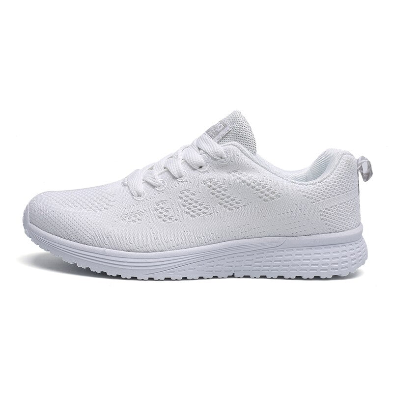 Tenis Feminino Fashion Lace-Up White Sport Shoes For Women Sneakers Light Round Cross Straps Flat Tennis Woman Shoes Outdoor Gym
