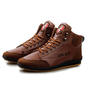 YWEEN Hot Sale Men Boots Spring Autumn Waterproof Leather Shoes Men's Ankle Boots Lace Up Man Shoes Plus Size 38-46