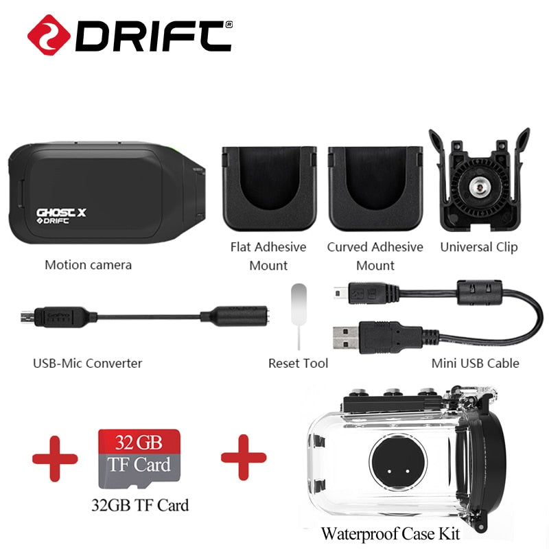 Drift Ghost X Action Camera Sports Ambarella A12 DVR 1080p Full Hd Wifi App Outdoor Motorcycle Mountain Bike Bicycle Helmet Cam