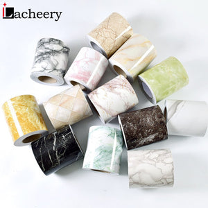 Marble Style Self-Adhesive Floor Stickers for Bathroom Skirting Corner Decals Waterproof Tiles Waistline Wallpaper Home Decor