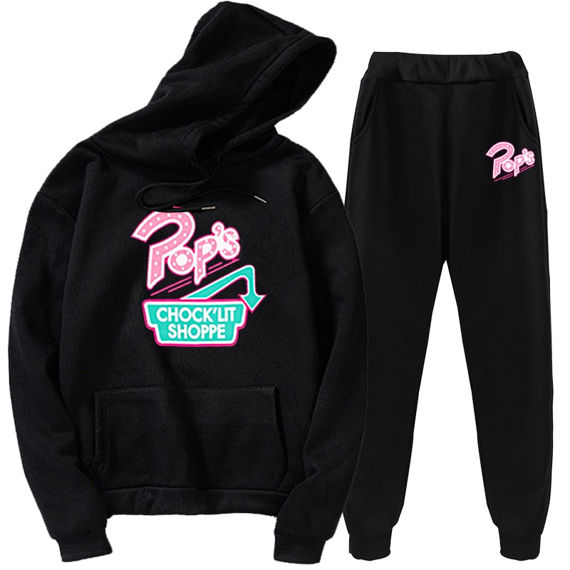 Riverdale Pops Chock'lit Shop Sports suit 2 pieces set Hoodie General Clothing sets Street commuting Casual clothes hoodies Pan