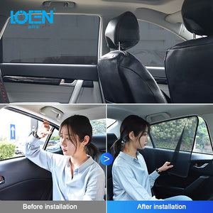 LOEN New Car Arcs Squares Side window Sunshade Windshield Sunshade Cover Shield Curtain Auto Sun Shade Block Anti-UV for SUV Car