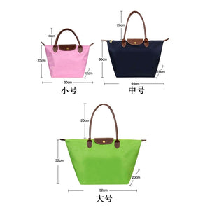 New Nylon Beach Tote Bag Fashion Womens Handbag Tote Oxford Shoulder Bags Female Waterproof Dumplings Folding Shopping Bag 2020
