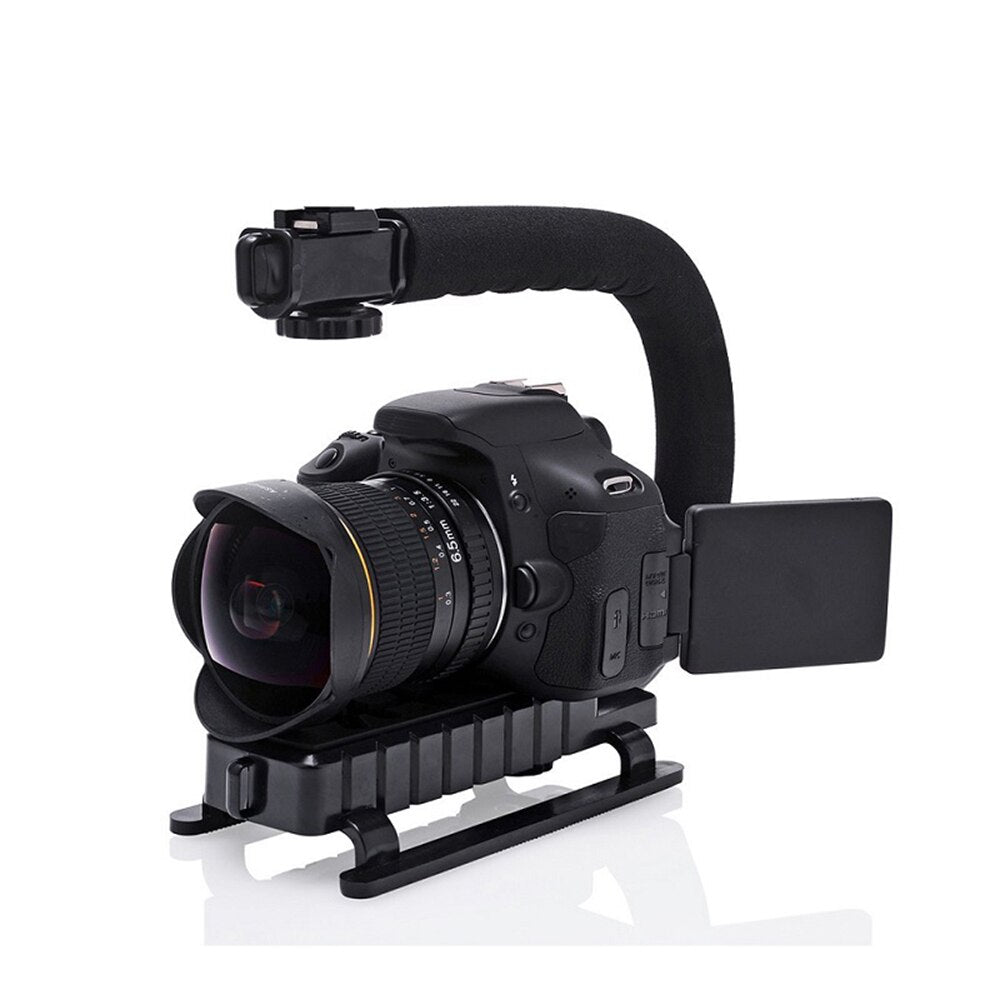 Stabilisateur de cardan de caméra MAMEN avec studio LED lumière vidéo et Microphone pour la photographie DSLR stabilisateur de poche de prise de vue Vlog