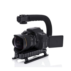 Stabilisateur de cardan de caméra MAMEN avec studio LED lumière vidéo et Microphone pour la photographie DSLR stabilisateur de poche de prise de vue Vlog
