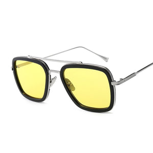 Lunettes de soleil Design de marque pour hommes | Lunettes de soleil Style de luxe Avengers Tony Stark Flight, lunettes de soleil rétro pour femmes, Oculos rétro hommes 3