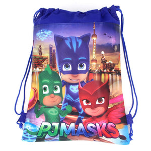 Lot Original sac de rangement de poche sacs en tissu Non tissé Catboy Owlette Gekko PJ masques Anmie figurine jouets pour enfants