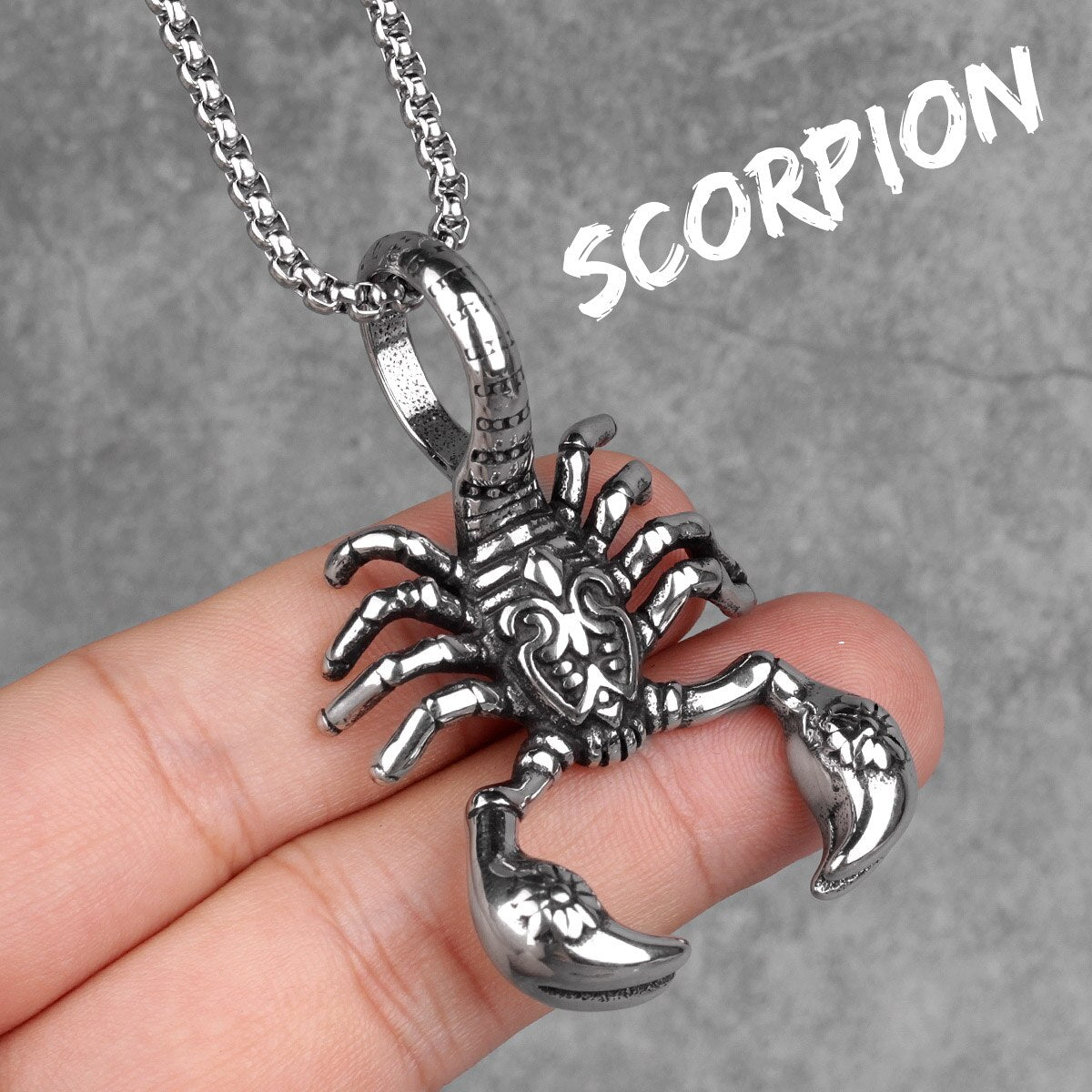 Scorpion Animal Mens Long Necklaces Pendants Chain Punk Hip Hop for Boy Male Stainless Steel Jewelry Creativity Gift Wholesale