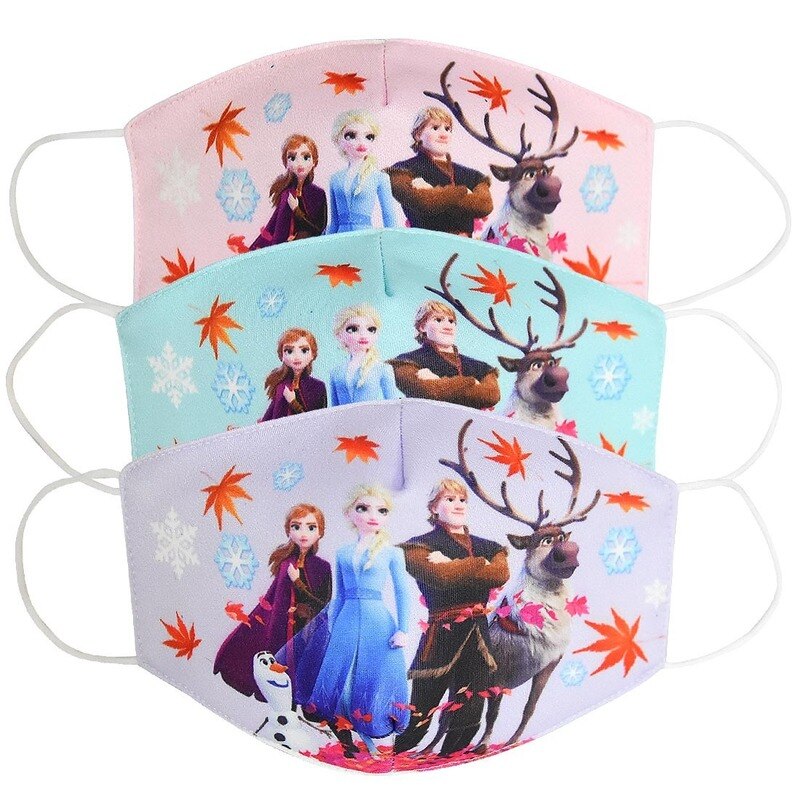 Disney congelé dessin animé bouche masque Anti poussière masque visage princesse Anna Elsa cotons masques pour enfants enfants réutilisables