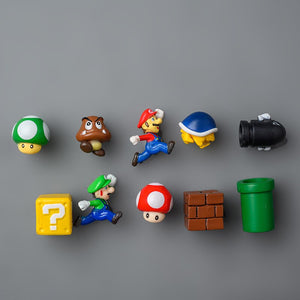3D Mario Fridge Magnets for Kids Resin Cute & Fun Decorative Refrigerator Locker Magnets Kitchen Home Decoration