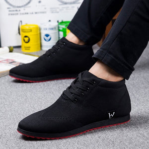 QFFAZ haut hommes chaussures respirant hommes chaussures décontractées à lacets baskets chaussures 2020 mode chaussures plates Zapatillas Hombre