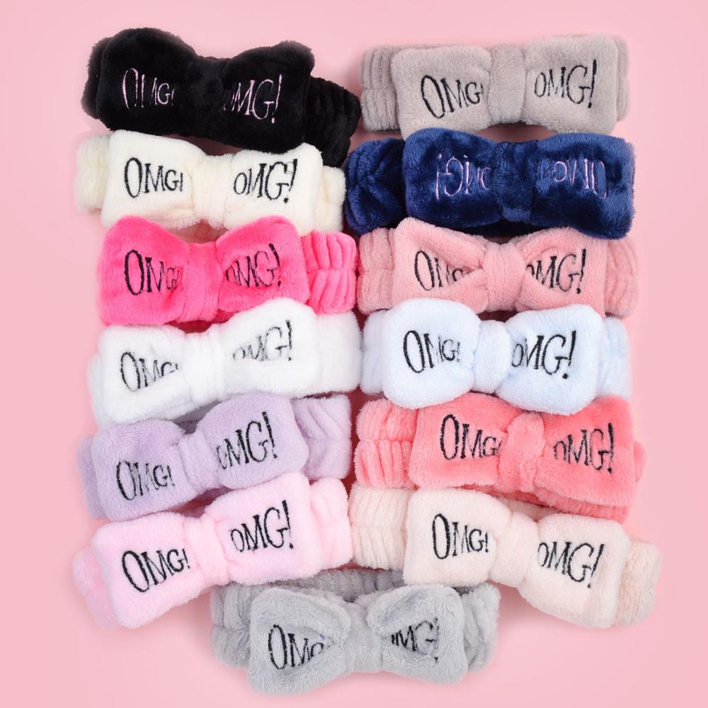 Wash Face Bow Hairbands For Women Girls
