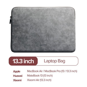 Ugreen Laptop Bag Leather Notebook Bag Case Cover For Macbook Air Macbook Pro 13 Case Laptop Funda iPad Pro Air Sleeve Case