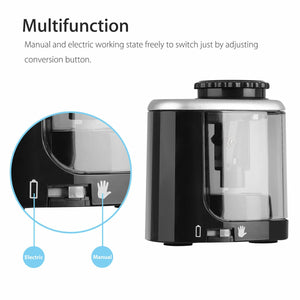 NEW 1PCS Electric Auto Pencil Sharpener Safe Student Helical Steel Blade Sharpener for Artists Kids Adults Colored Pencils