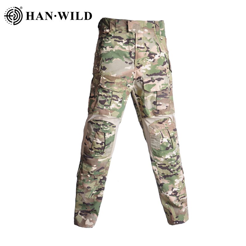 Pantalon de chasse G3 costume tactique Militaire uniforme Multicam Forces costume chemise de Combat pantalon tactique Airsoft Militaire avec tampons