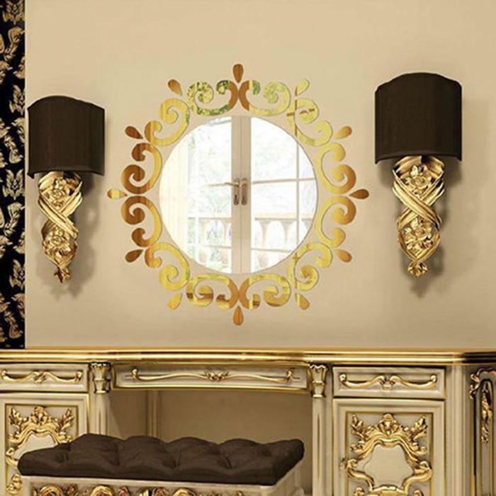Dropshipping 3D Wall Mirrors Sticker Home Decor Bathroom Decor DIY Removable Home Living Room Ceiling Wall Decals Art Ornaments