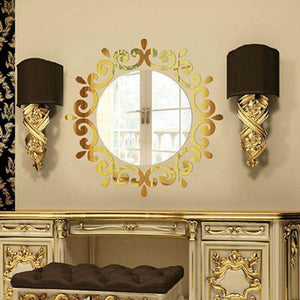 Dropshipping 3D Wall Mirrors Sticker Home Decor Bathroom Decor DIY Removable Home Living Room Ceiling Wall Decals Art Ornaments