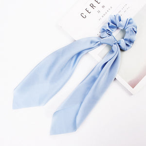 Floral Satin Scrunchies Women Elastic Hair Bands Ties Scarf Woman Scrunchy Hairbands Turban Head Wrap Hair Accessories Headwear