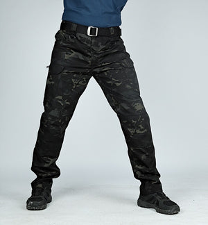 Pantalon tactique homme élasticité de poche Multiple ville pantalon militaire Sport urbain hommes mince gros noir Cargo pantalon moto 5XL