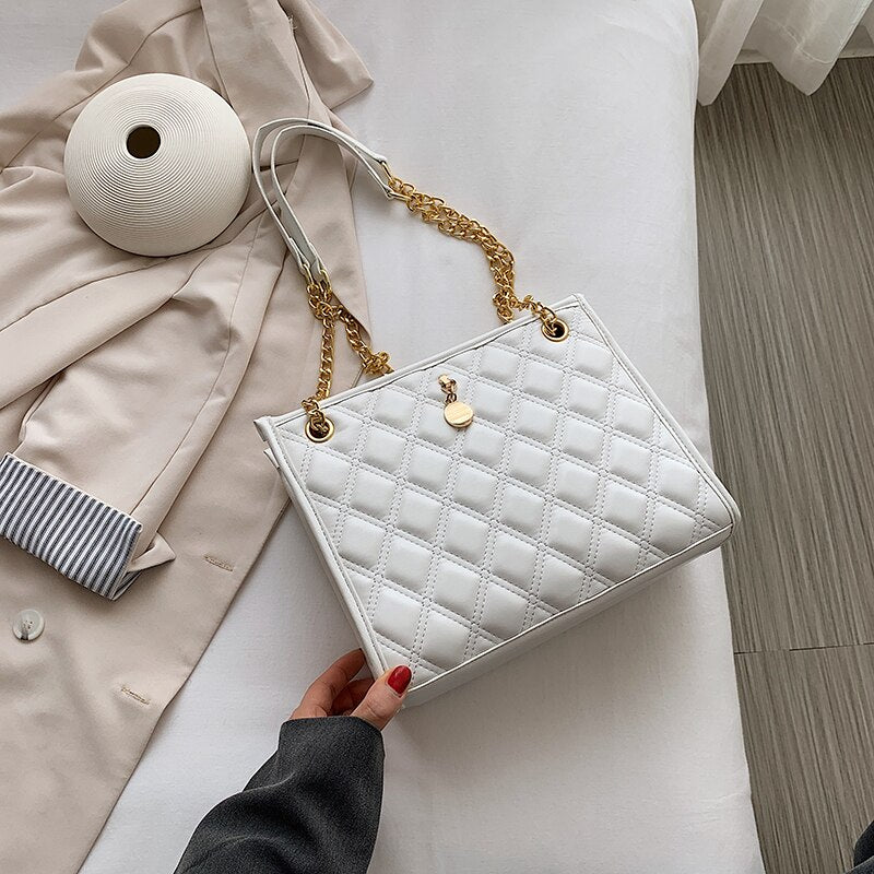 Lingge chain bag fashion female bag lady shopping bag casual shoulder bag new female bag messenger bag mobile phone bag