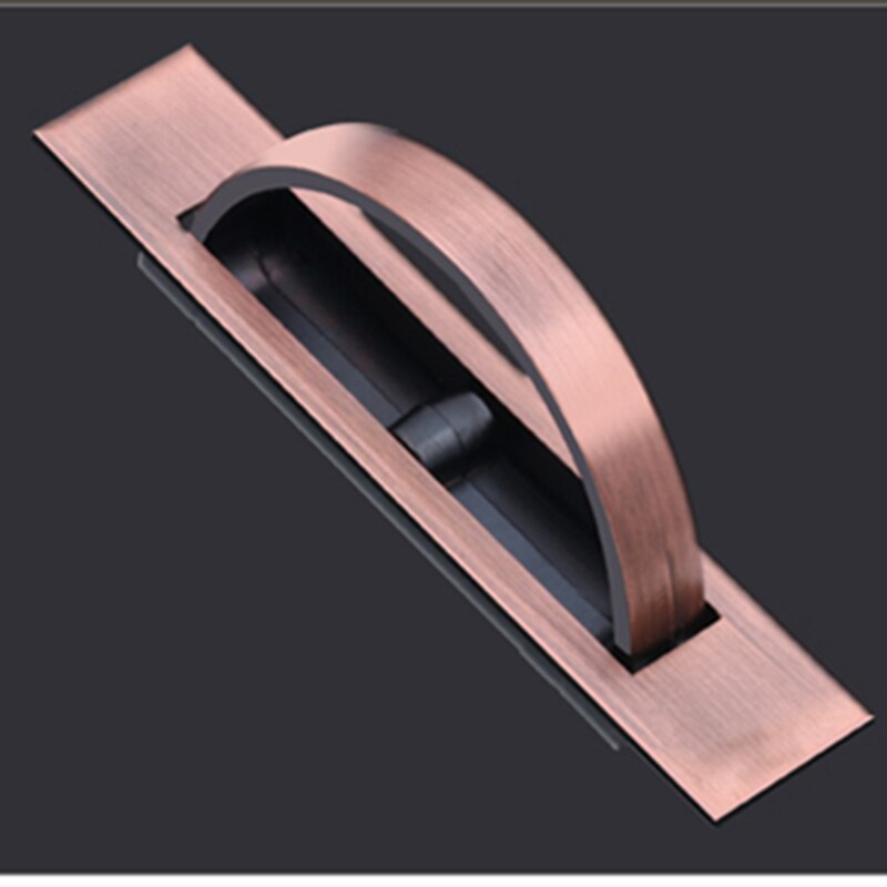 Tatami Hidden Door Handles Zinc Alloy Recessed Flush Pull Cover Floor Cabinet Handle Bright Chrome Dark Furniture Hardware