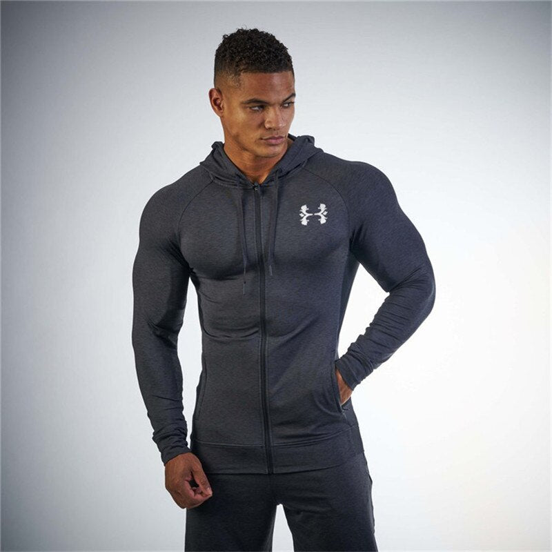 gyms men Spring Set Men's Fashion Sportswear Tracksuits Sets Men's Bodybuilding Hoodies+Pants casual fitness Outwear Suits men