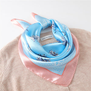 Women Square Silk Scarf Chiffon Satin Lady Hair Neck Foulard  Scarves Shawl Wrap Female Bandana Head Kerchief Hijab Headband