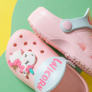 2020 Unicorn Shoes Slippers For Boy Girl Rainbow Shoes Summer Toddler Animal Kids Indoor Baby Slippers Pvc Cartoon Kids Slippers