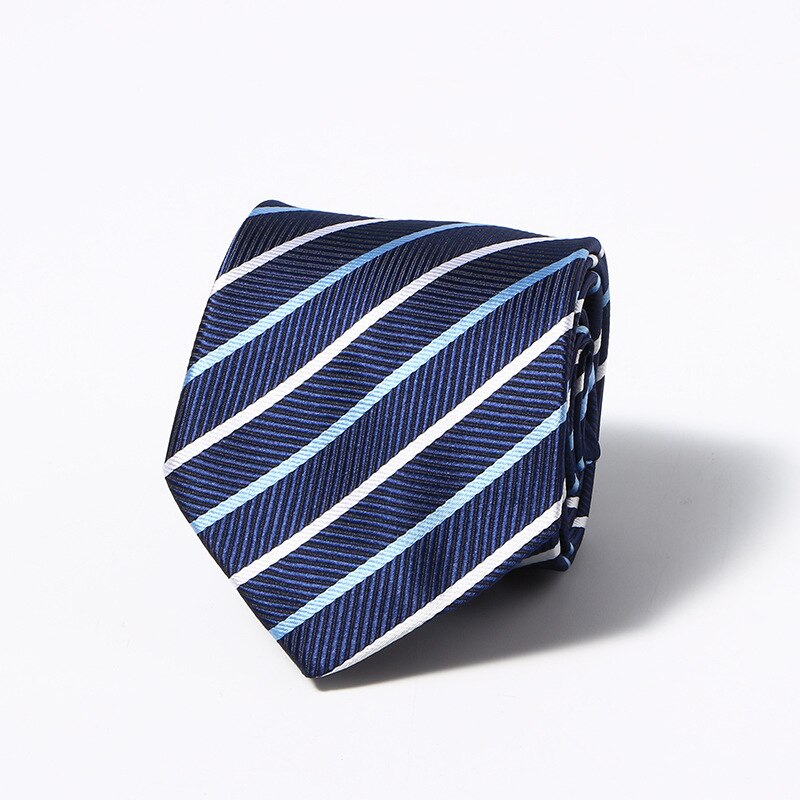 Luxury Fashion Striped Plaid Men's Tie Red Blue Grey Classic Neck Ties Leisure Business Wedding High Quality 8cm Silk Necktie