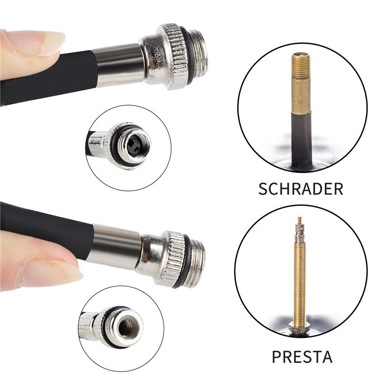 WEST BIKING Bicycle Pump Mini Portable MTB Road Bike Pump Cycling Inflator Presta Schrader Valve Hose Pumps Bicycle Accessories