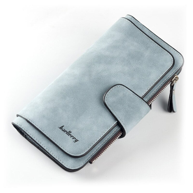 2020 Women Wallets Name Engrave Fashion Long Leather Top Quality Card Holder Classic Female Purse Zipper Wallet For Women