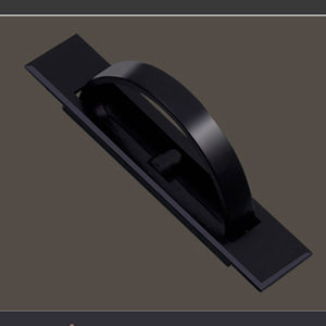 Tatami Hidden Door Handles Zinc Alloy Recessed Flush Pull Cover Floor Cabinet Handle Bright Chrome Dark Furniture Hardware