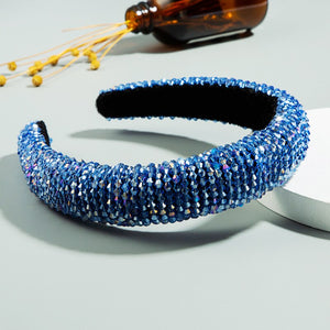 CN Baroque Full Crystal Hair Bands For Women Luxury Padded Diamond Headband Hair Hoop Christmas Gifts Christmas Hair Accessories