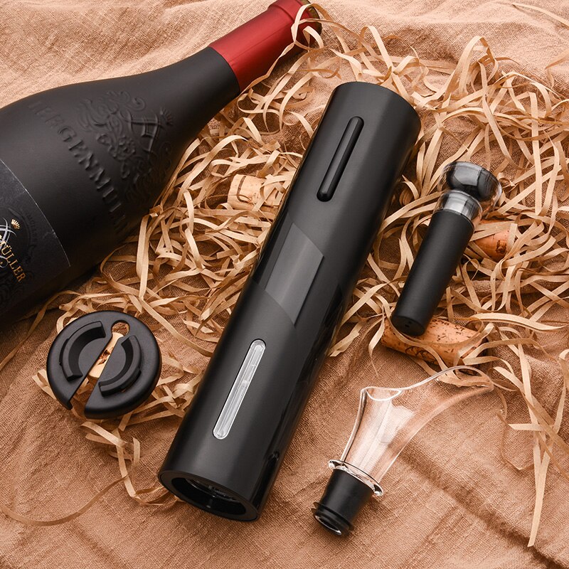 Electric Wine Bottle Opener, Rechargeable Automatic Corkscrew Gift Set, Powered Cork Remover Kit,Kitchen Tool Can Opener