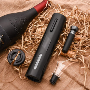 Electric Wine Bottle Opener, Rechargeable Automatic Corkscrew Gift Set, Powered Cork Remover Kit,Kitchen Tool Can Opener