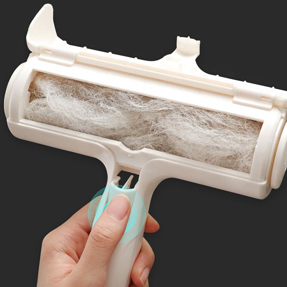 2-Way Remove Pet Hair Roller Dog Hair Remover Brush Carpet Cleaning Brush Cat Lint Sticking Roller Carpet Cleaner Brushes