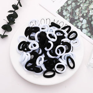 100PCS/Set Girls Candy Colors Nylon Elastic Hair Bands Children Rubber Band Headband Scrunchie Fashion Hair Accessories