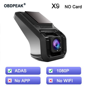 X9 Pro caméra de tableau de bord WiFi | Caméra enregistreur DVR, Full HD 1080P, caméra de tableau de bord Cycled DVR avec rétroviseur, numérique