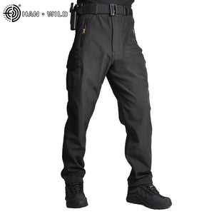 HAN sauvage militaire pantalon tactique Camouflage hommes Rip-stop épais polaire Combat pantalon militaire travail armée tenue pantalon de chasse