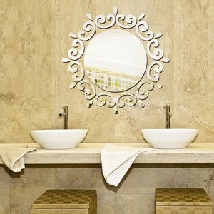 Dropshipping 3D Wall Mirrors Sticker Home Decor Bathroom Decor DIY Removable Home Living Room Ceiling Wall Decals Art Ornaments